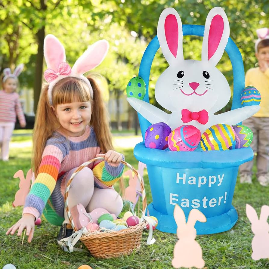  OriginalBashfulSunshineBunnyうさぎ ZXSWONLY 5FT Easter Inflatables Outdoor Decorations Bunny